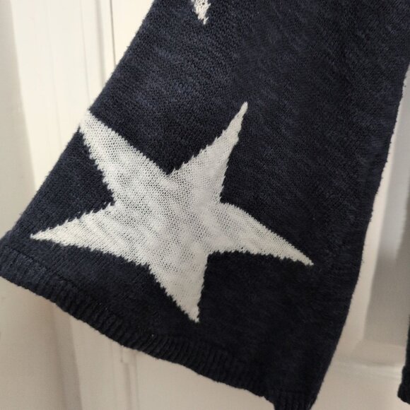 Cato Star Sweater Womens Size 18/20W Blue Bell Sleeve Cotton Blend Knit Pullover - Picture 4 of 11